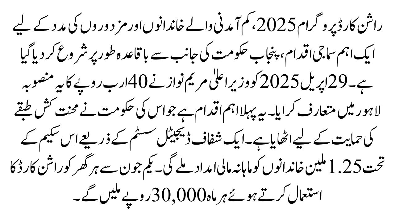 Ration Card Program