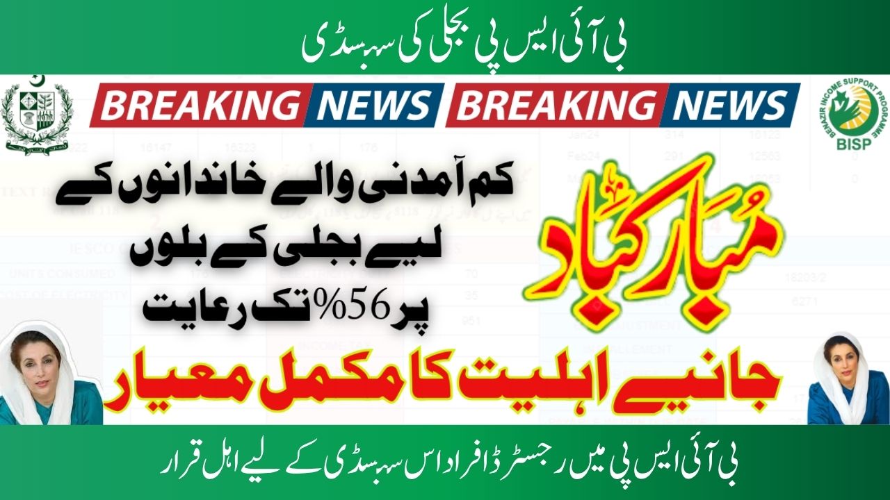 BISP Electricity Subsidy 2025 (8171)